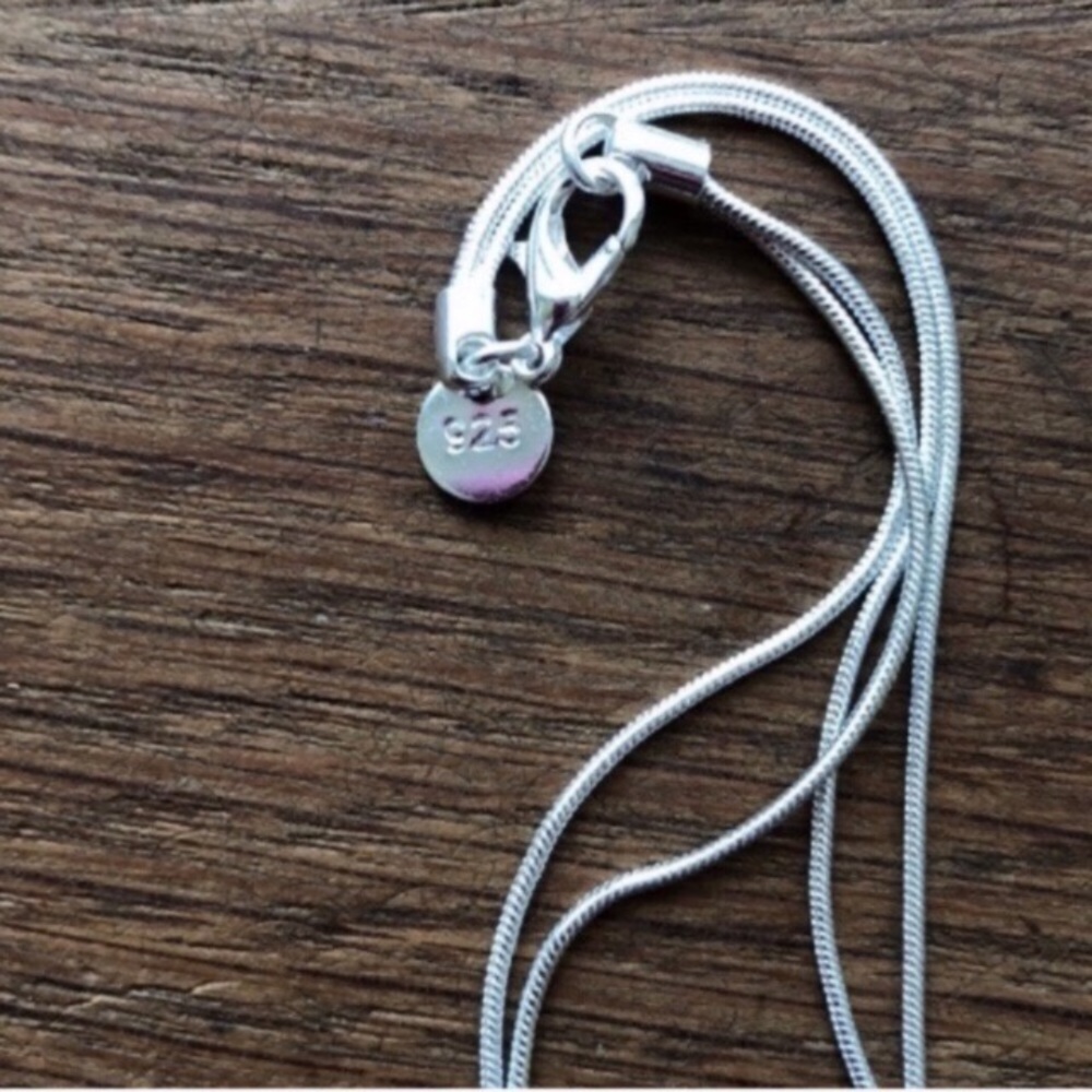 925 sterling silver plated heart/key necklace NWOT - Picture 5 of 5